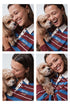 Women Secret Maroon Print Women Blue Striped Polo Shirt SKU: 3274539_58 Image 01