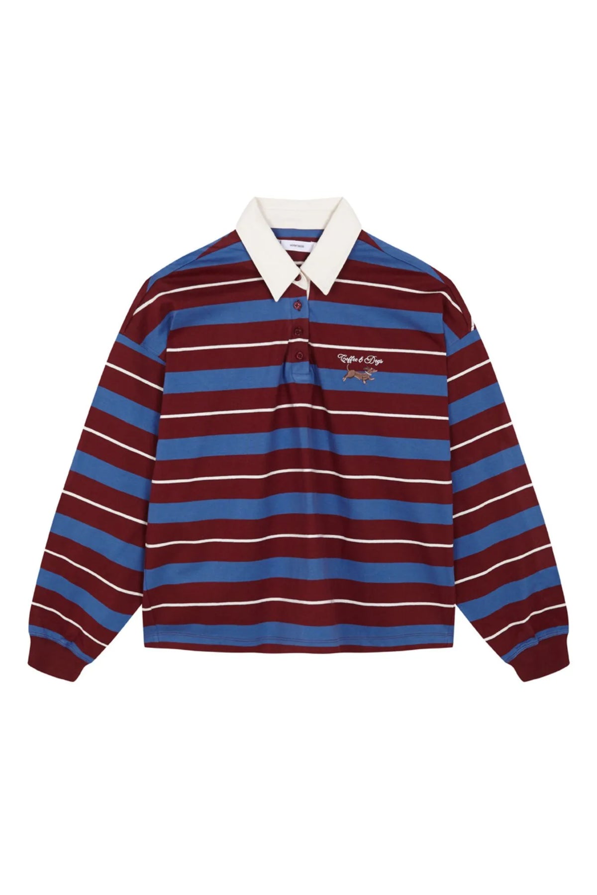 Women Secret Maroon Print Women Blue Striped Polo Shirt SKU: 3274539_58 Image 06
