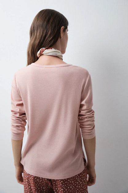 Women Secret Pink Women Pink Long Sleeve T-Shirt SKU: 3274541_70 Image 04