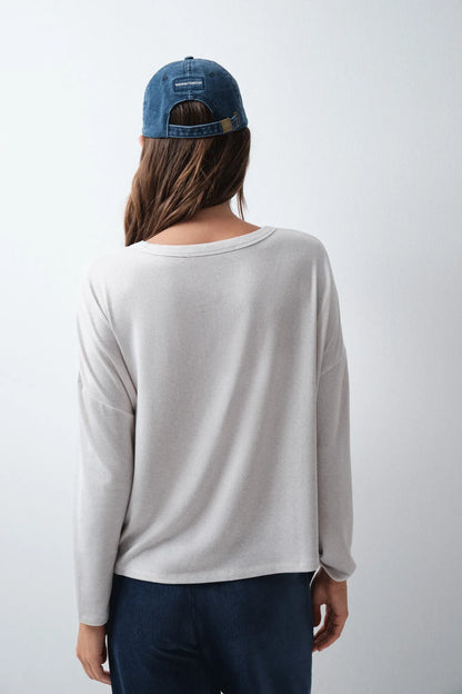 Women Secret Dark Grey Women Grey Soft Touch Jersey-Knit T-Shirt SKU: 3274544_44 Image 05