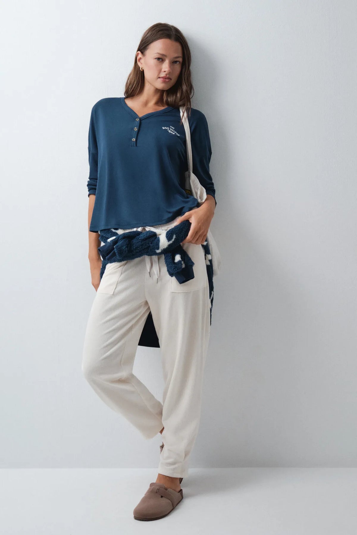 Women Secret Dark Blue Women Blue Soft Jersey-Knit T-Shirt SKU: 3274545_11 Image 02