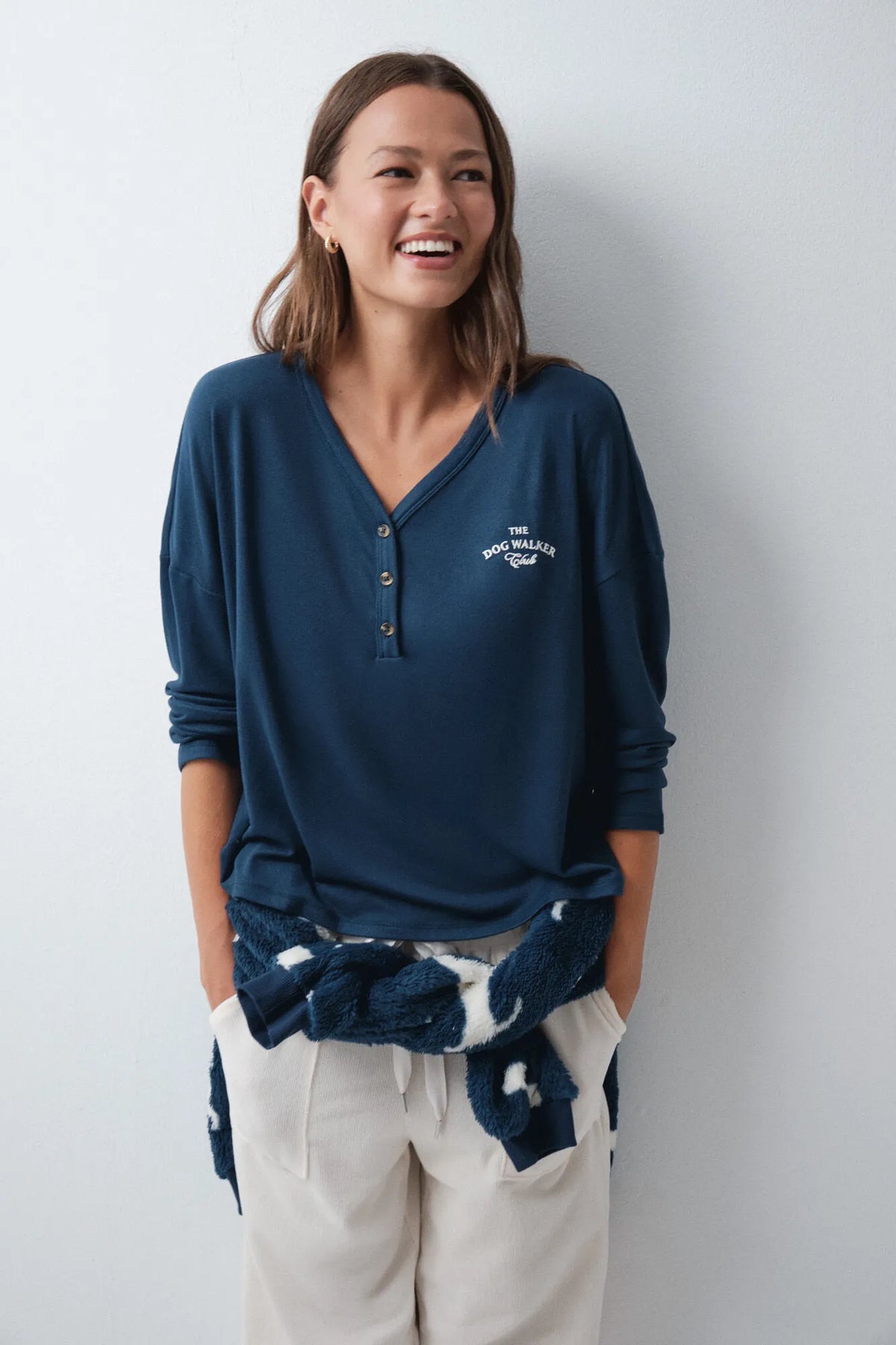 Women Secret Dark Blue Women Blue Soft Jersey-Knit T-Shirt SKU: 3274545_11 Image 03