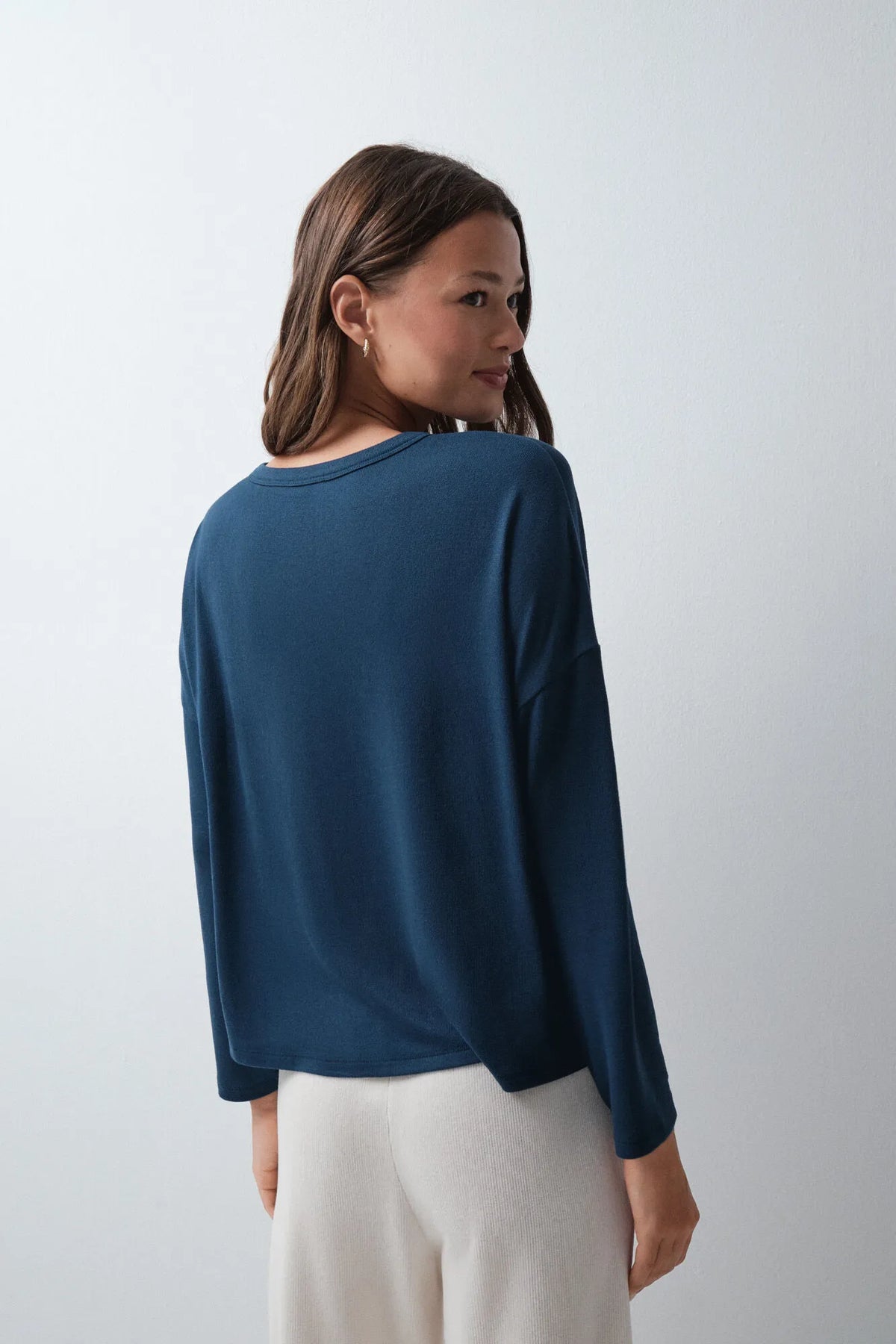 Women Secret Dark Blue Women Blue Soft Jersey-Knit T-Shirt SKU: 3274545_11 Image 04