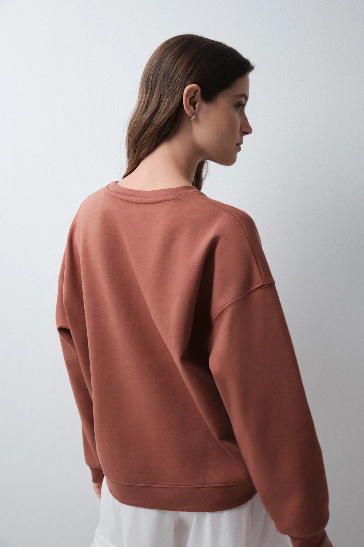 Women Secret Medium Brown Women Brown Cotton Horse Sweatshirt SKU: 3274549_31 Image 04