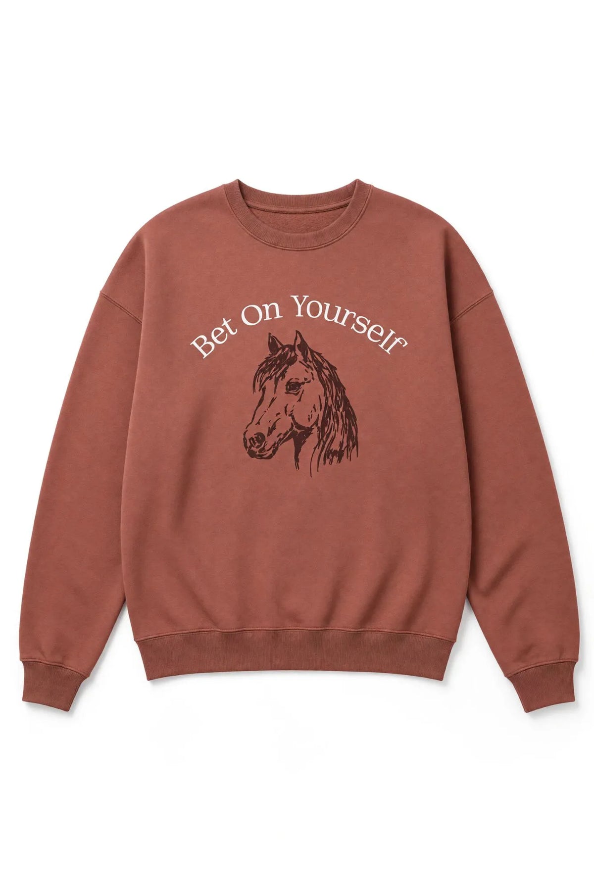 Women Secret Medium Brown Women Brown Cotton Horse Sweatshirt SKU: 3274549_31 Image 06
