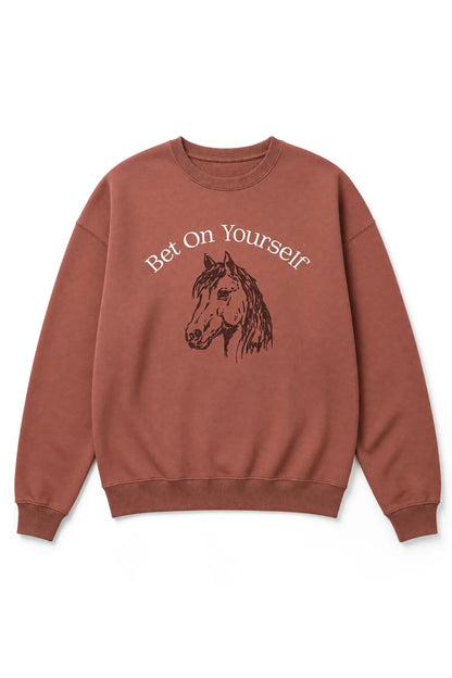 Women Secret Medium Brown Women Brown Cotton Horse Sweatshirt SKU: 3274549_31 Image 06