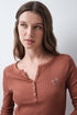 Women Secret Medium Brown Women Brown Long Sleeve T-Shirt SKU: 3274582_31 Image 01