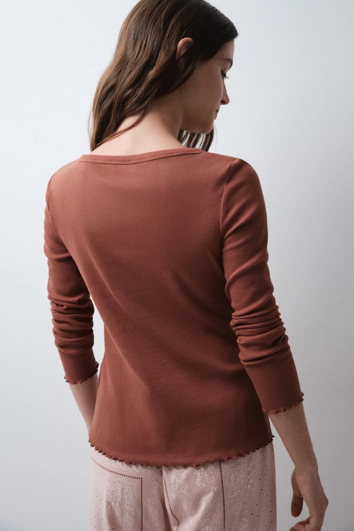 Women Secret Medium Brown Women Brown Long Sleeve T-Shirt SKU: 3274582_31 Image 04