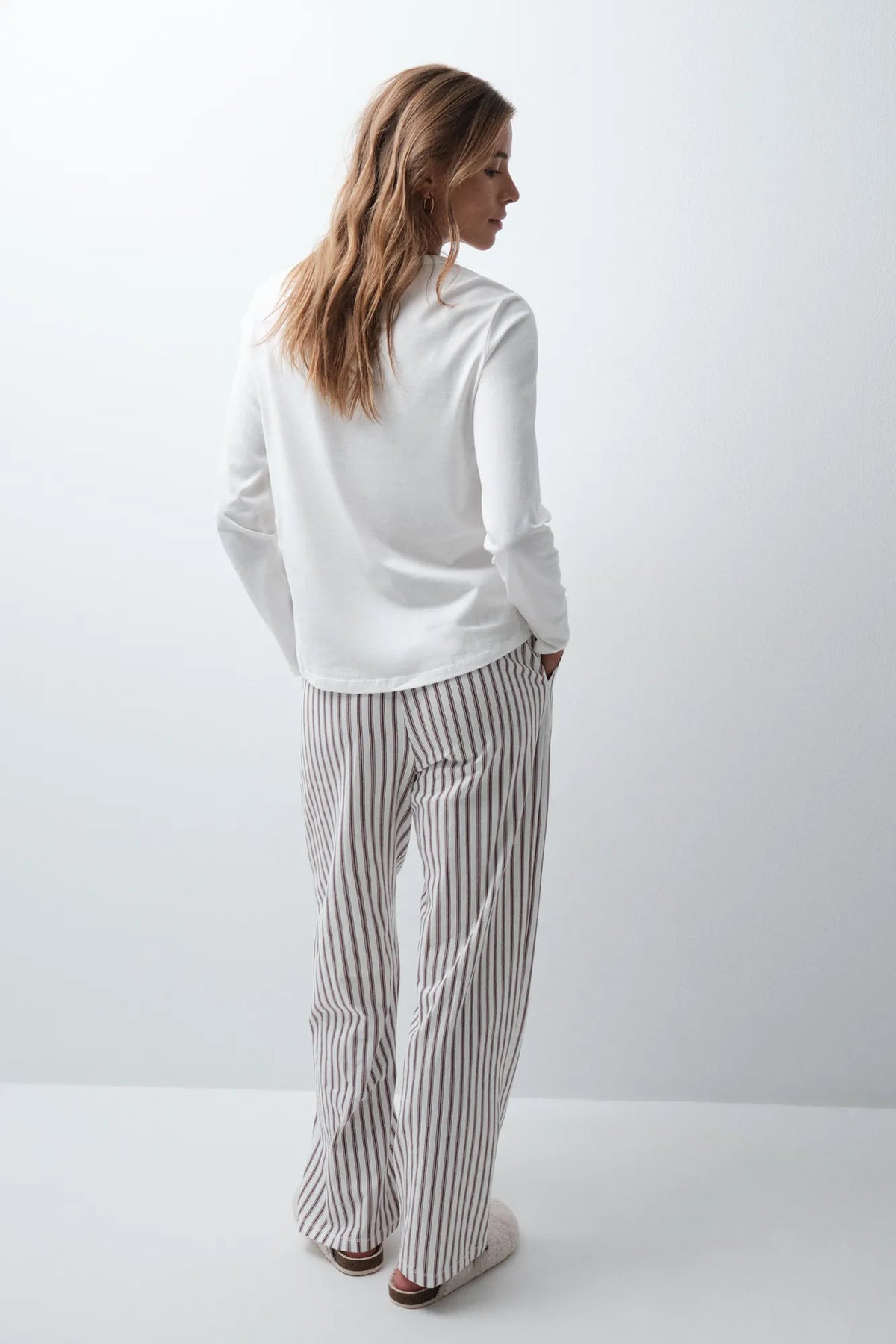 Women Secret Ivory Women White Cotton Long T-Shirt SKU: 3274585_96 Image 04
