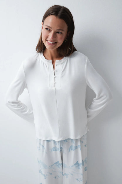 Women Secret Ivory Women White Long Sleeve T-Shirt SKU: 3274593_96 Image 01