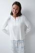 Women Secret Ivory Women White Long Sleeve T-Shirt SKU: 3274593_96 Image 01