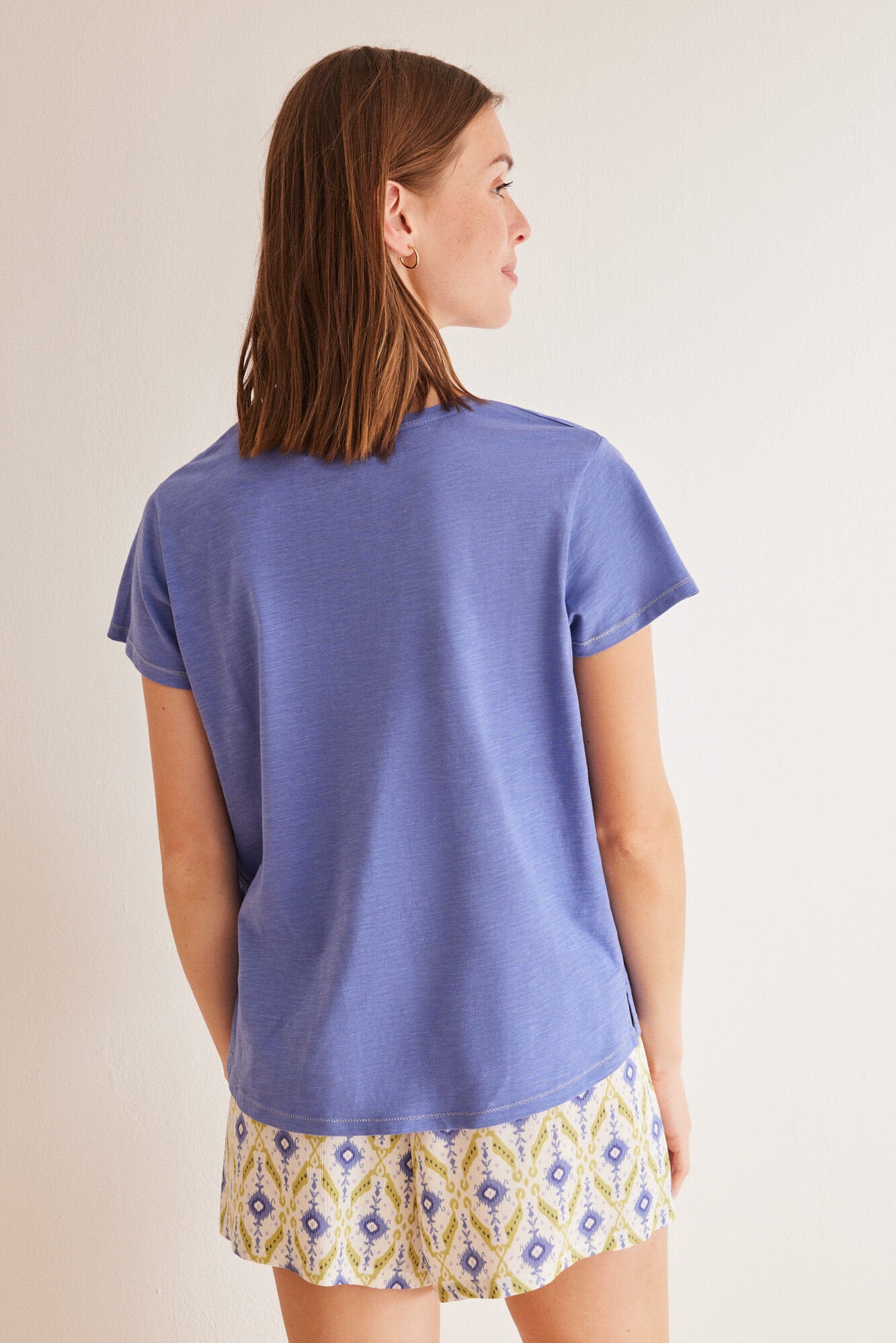 Blue Slub 100% Cotton T-Shirt_05