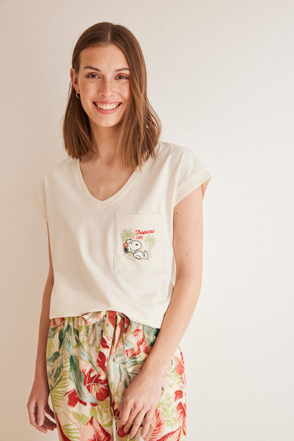 100% Cotton Short Sleeve Snoopy T-Shirt_01