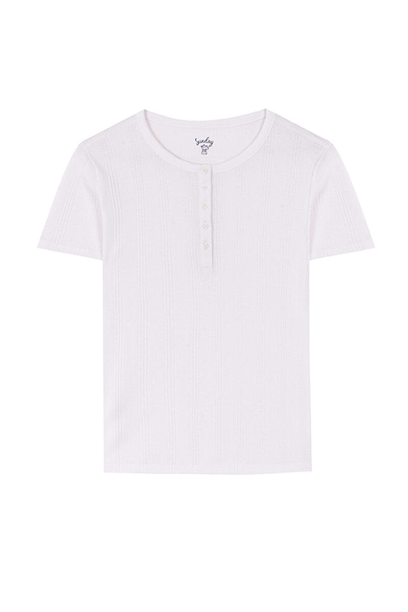 Ivory Ribbed Short Sleeve T-Shirt_06