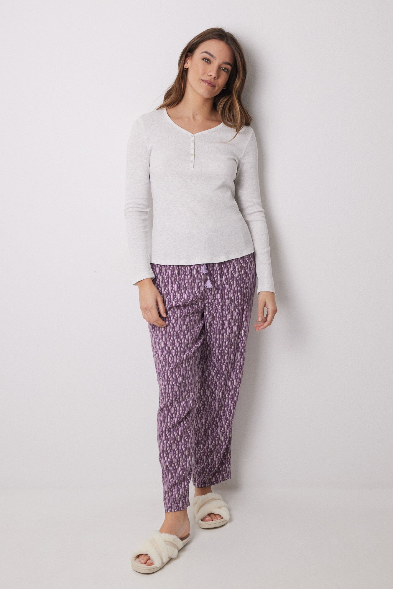 Women Secret_Gray Ribbed Long Sleeve -Shirt_3279672_48_04
