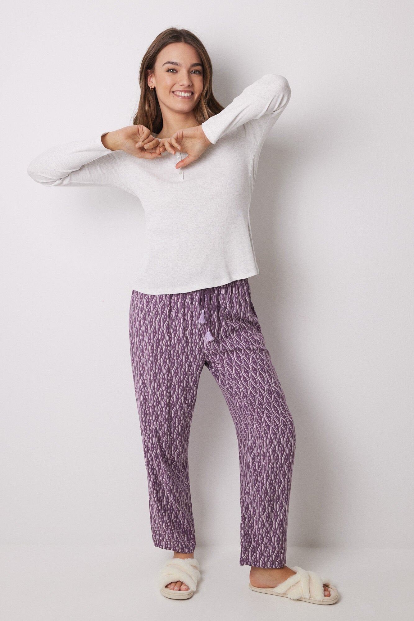 Women Secret_Gray Ribbed Long Sleeve -Shirt_3279672_48_05