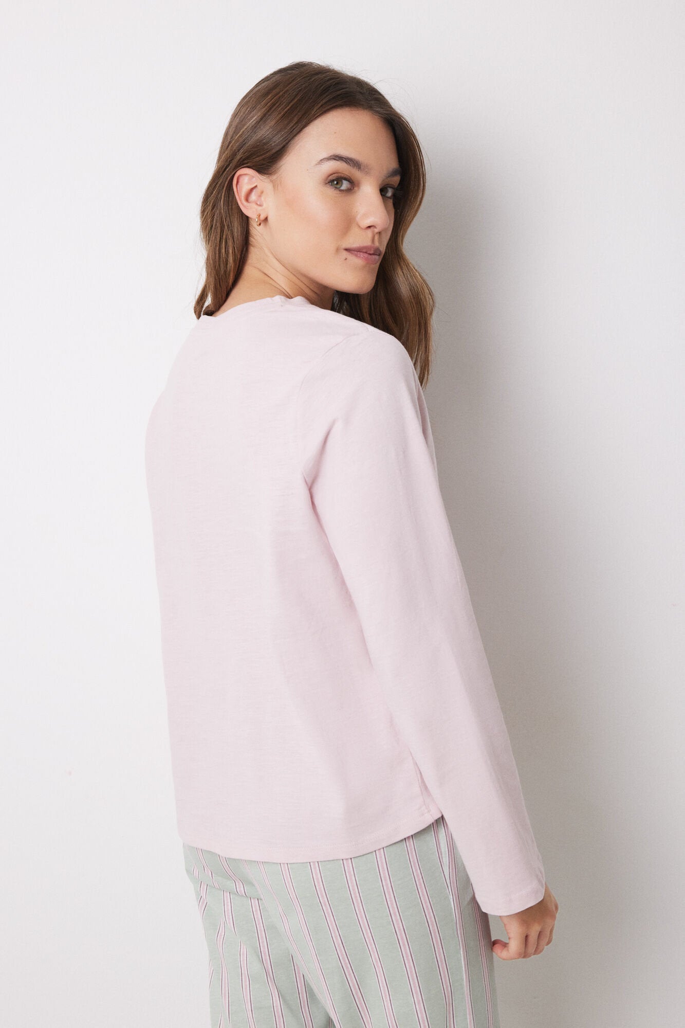 Women Secret_Pink 100% Cotton Long-Sleeved Top_3279674_70_04