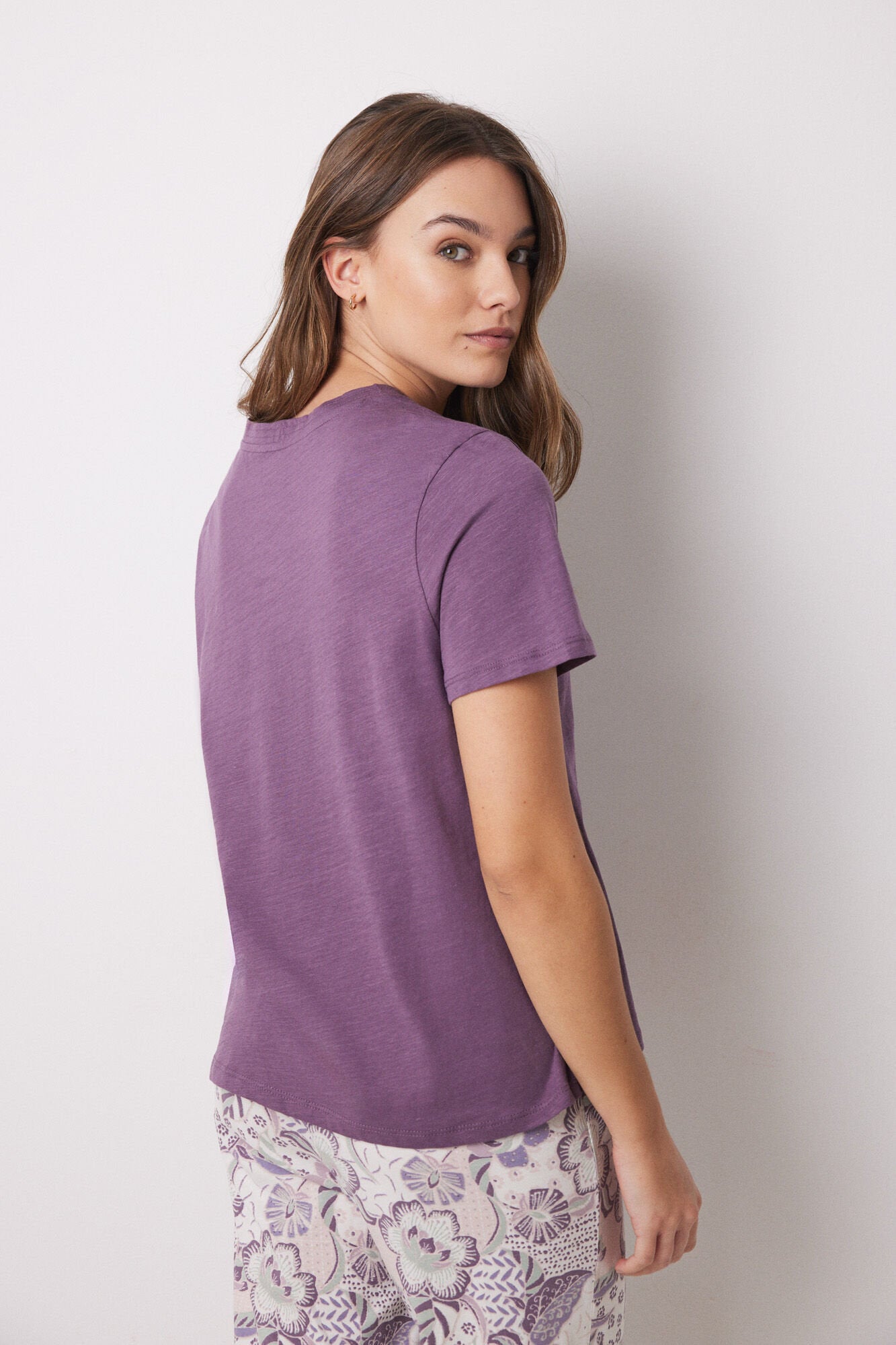 Women Secret_100% Purple Cotton Short Sleeve T-Shirt_3279677_75_04