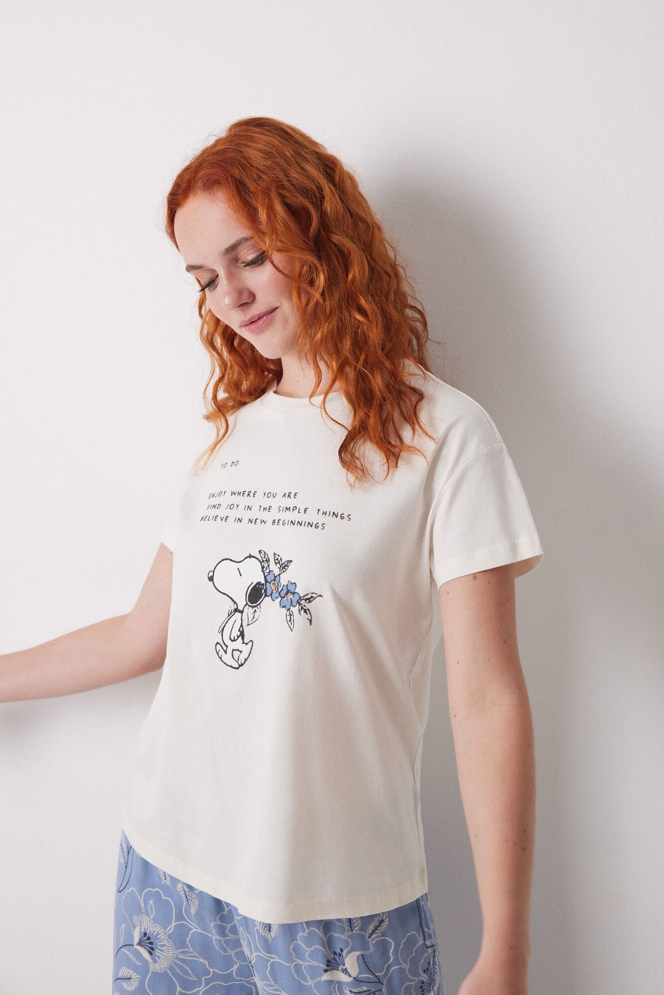 Women Secret_100% Cotton Snoopy Short Sleeve T-Shirt_3279684_37_02