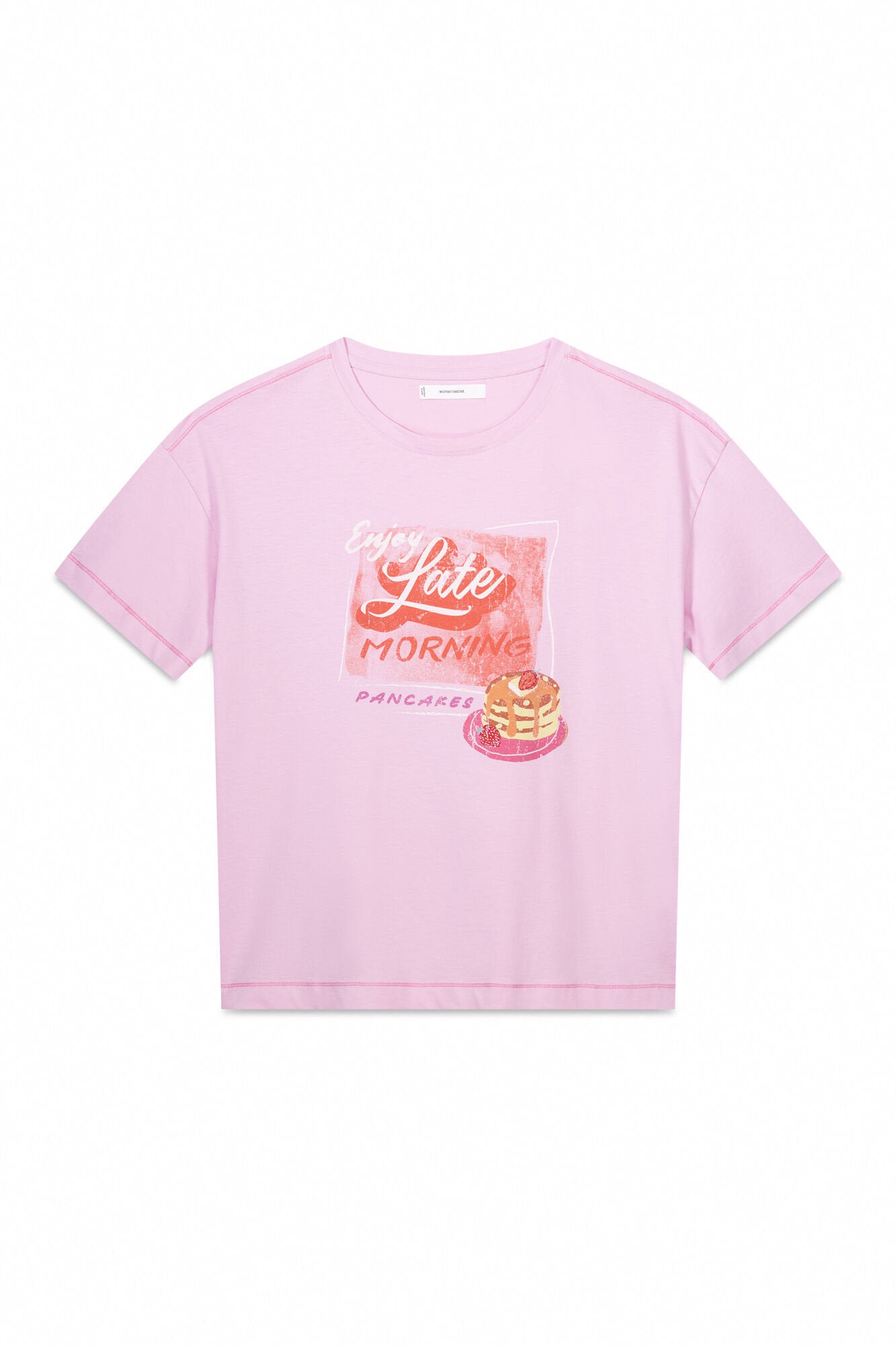 Women Secret_100% Cotton Pink Short Sleeve T-Shirt_3279686_70_06