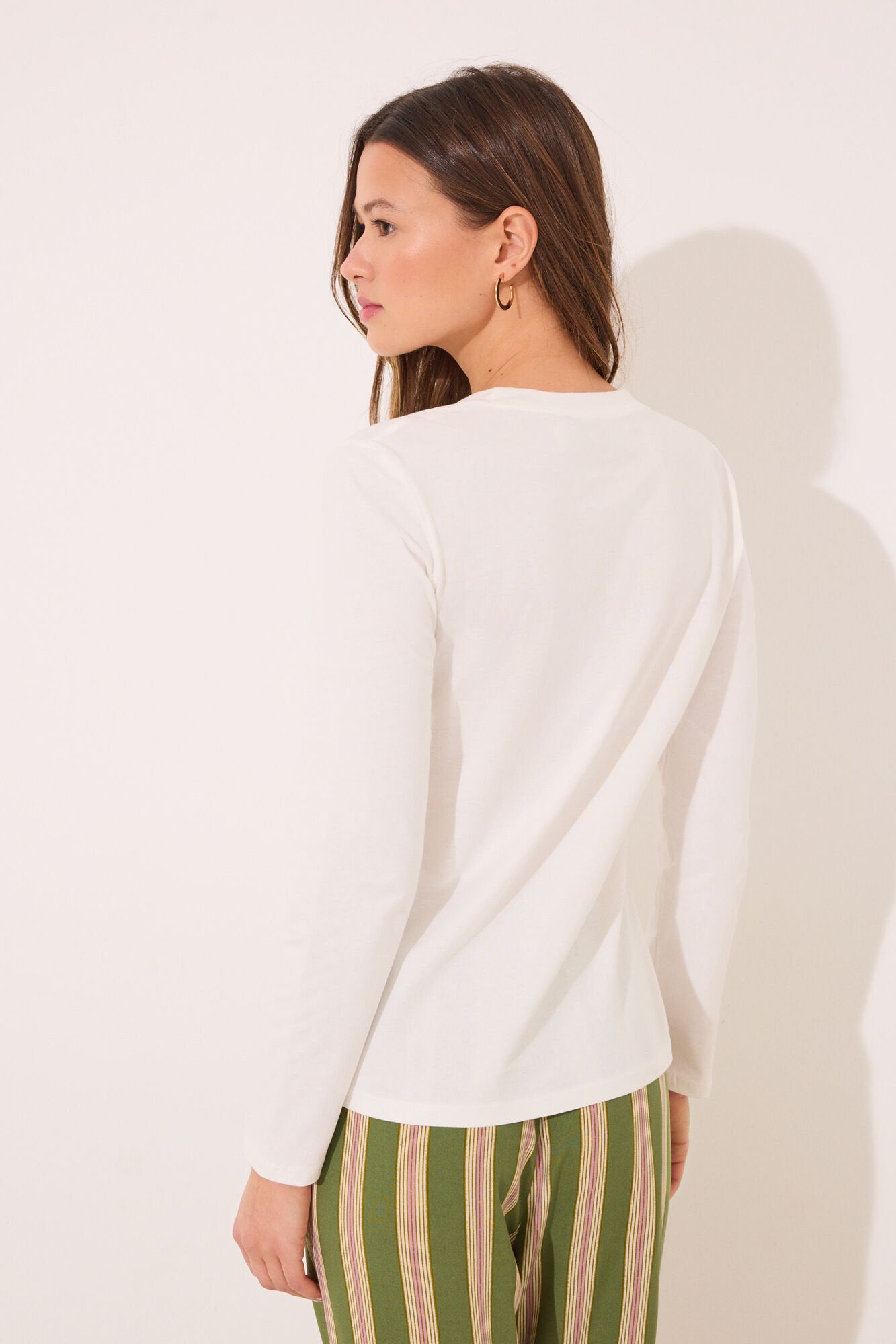 Women Secret_Long Sleeve T T-Shirt 100% White Cotton_3279687_96_06