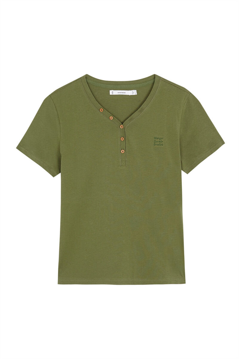 Women Secret_Short Sleeve T T-Shirt 100% Cotton Green_3279693_91_07