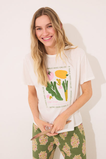 Women Secret_100% Cotton Short Sleeve T-Shirt &quot;Vegetables&quot;_3279694_96_01