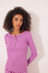 Women Secret_Purple Ribbed Long Sleeve T-Shirt_3279695_76_01
