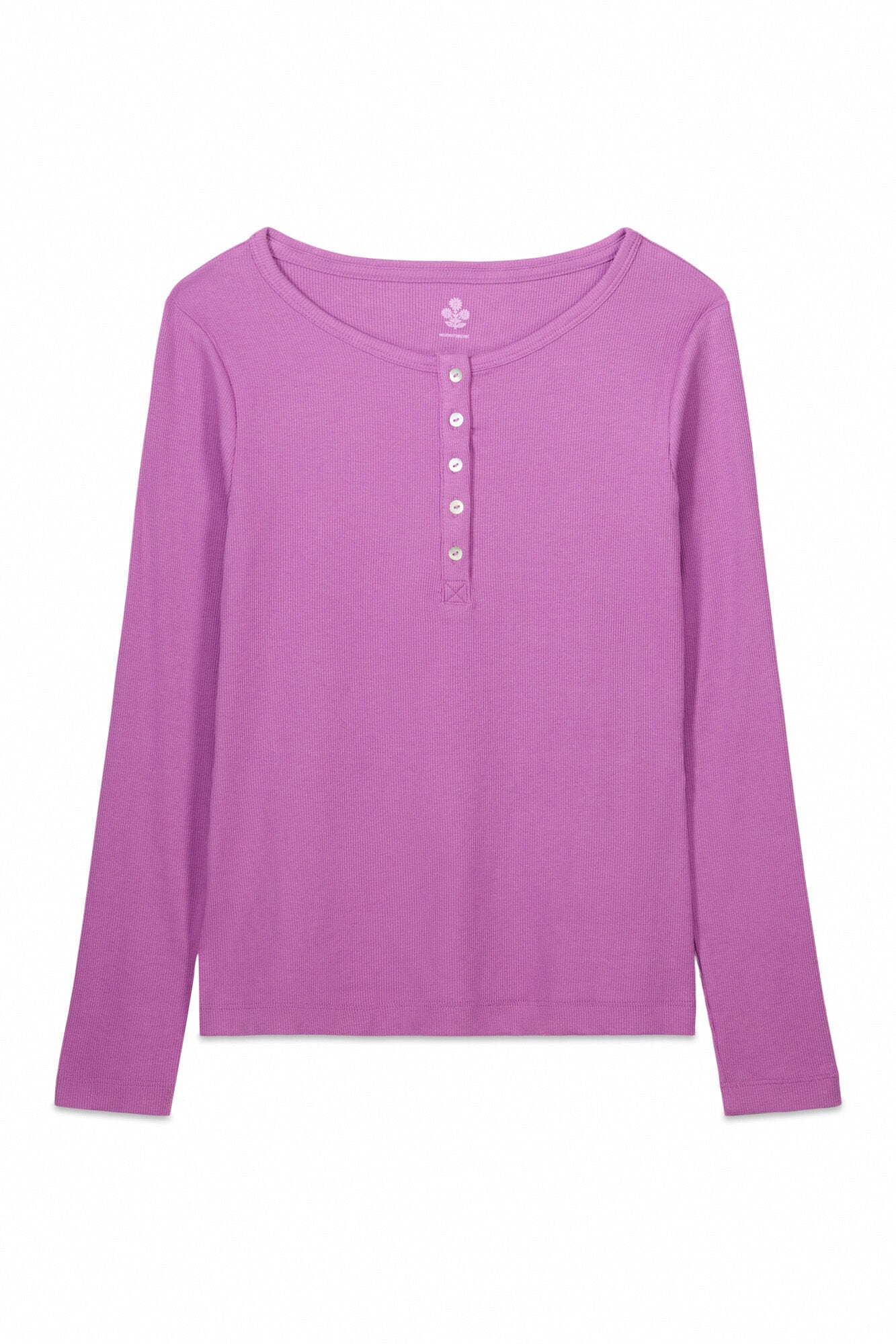 Women Secret_Purple Ribbed Long Sleeve T-Shirt_3279695_76_05