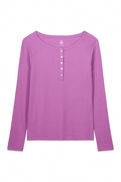 Women Secret_Purple Ribbed Long Sleeve T-Shirt_3279695_76_05