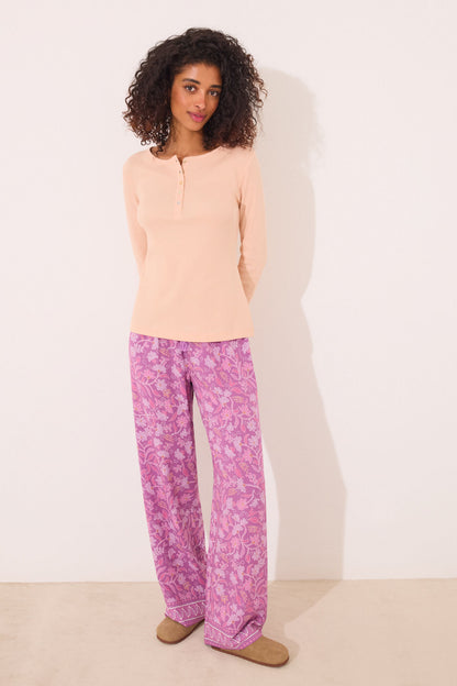 Women Secret_Orange Ribbed Long Sleeve T-Shirt_3279696_67_03