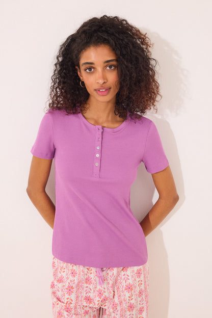 Women Secret_Purple Ribbed Short Sleeve T-Shirt_3279699_76_02