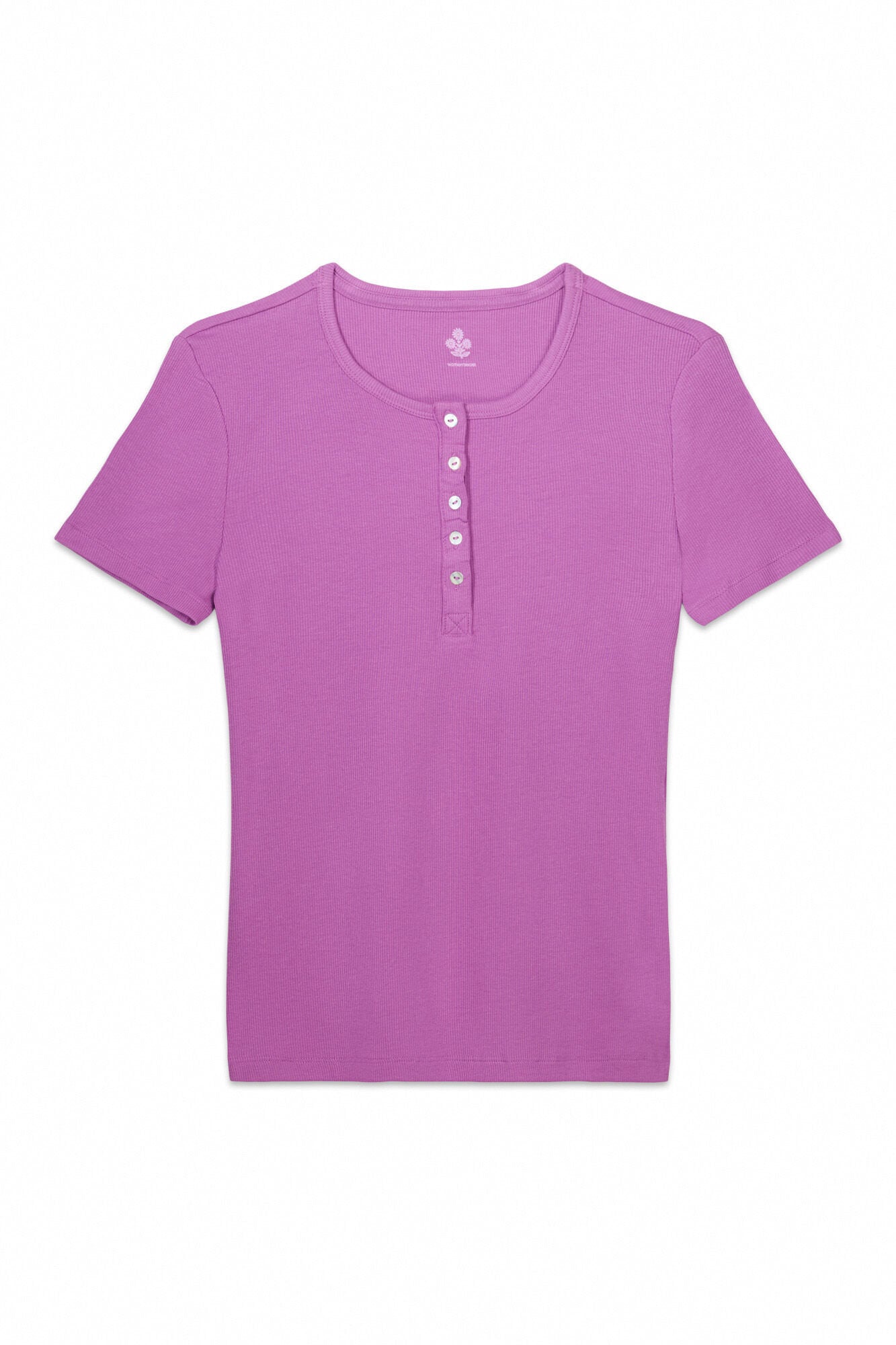 Women Secret_Purple Ribbed Short Sleeve T-Shirt_3279699_76_05