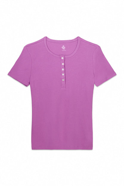 Women Secret_Purple Ribbed Short Sleeve T-Shirt_3279699_76_05