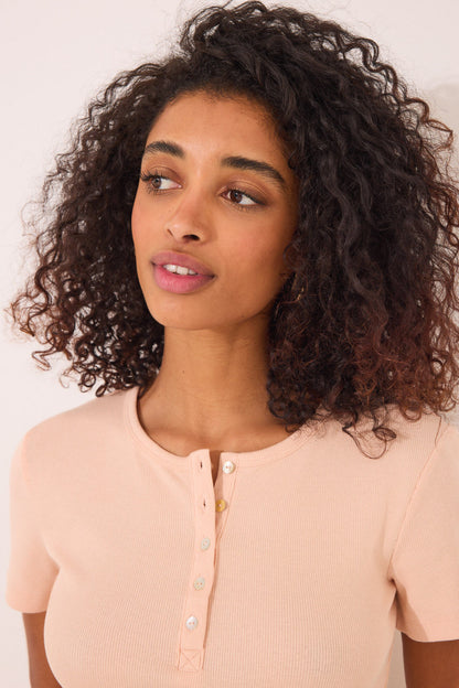 Women Secret_Orange Ribbed Short Sleeve T-Shirt_3279700_67_03