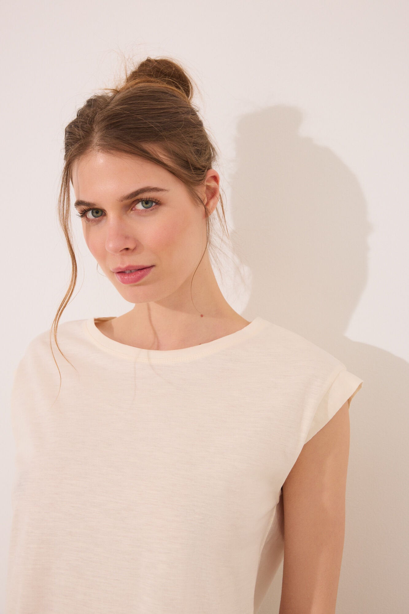 Women Secret_White Sleeve T-Shirt_3279707_96_03