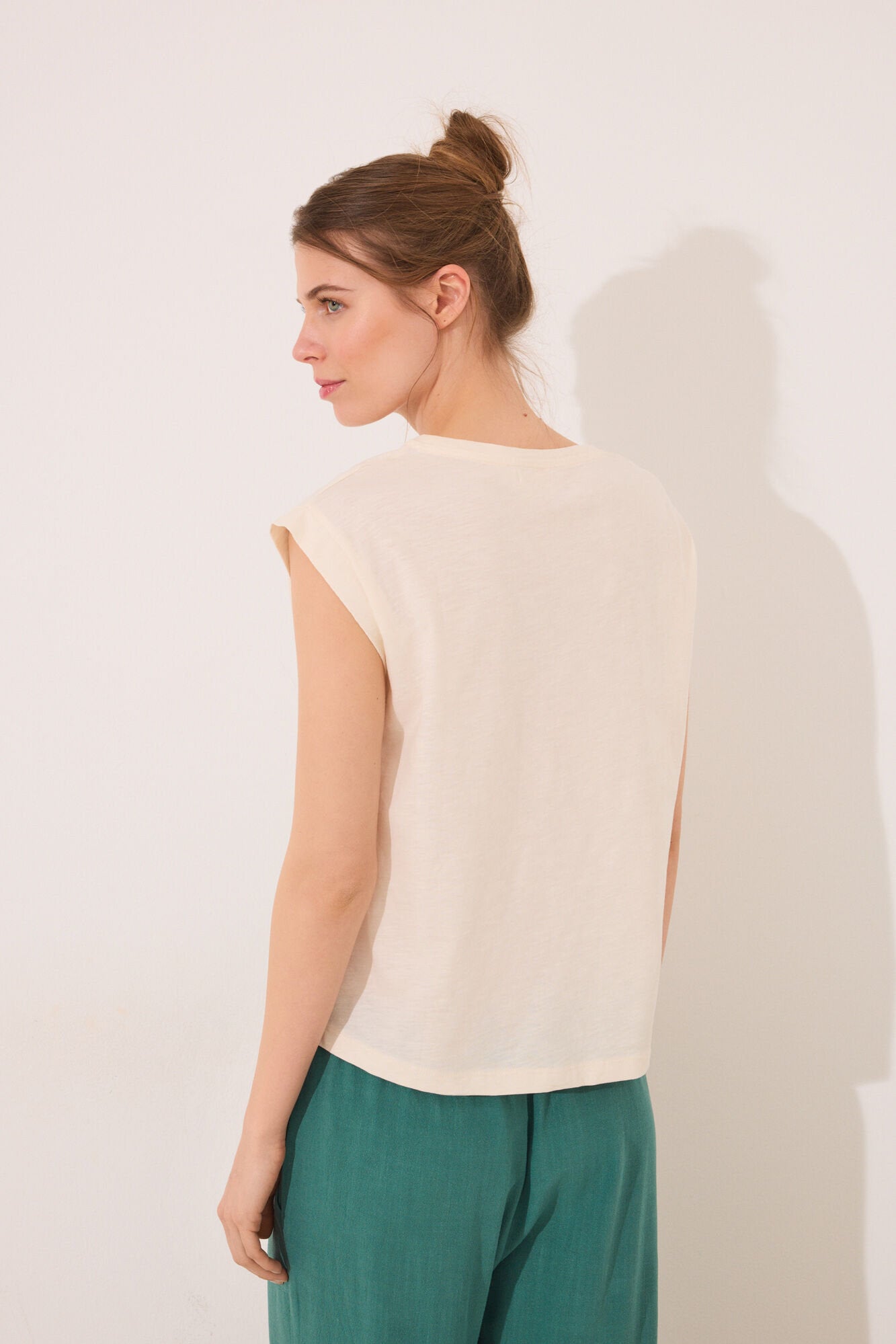 Women Secret_White Sleeve T-Shirt_3279707_96_04