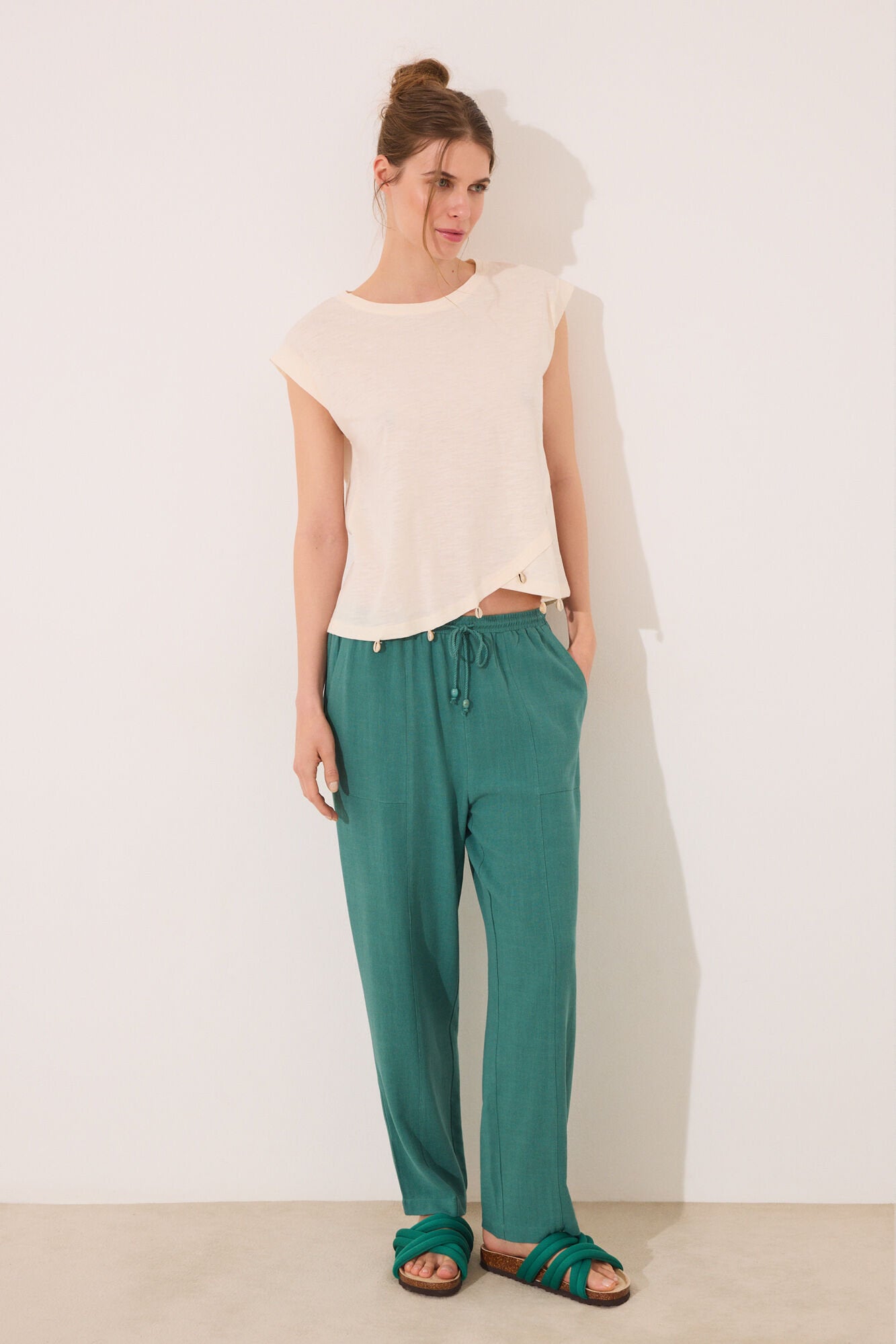 Women Secret_White Sleeve T-Shirt_3279707_96_05