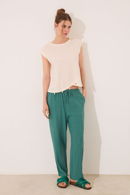 Women Secret_White Sleeve T-Shirt_3279707_96_05