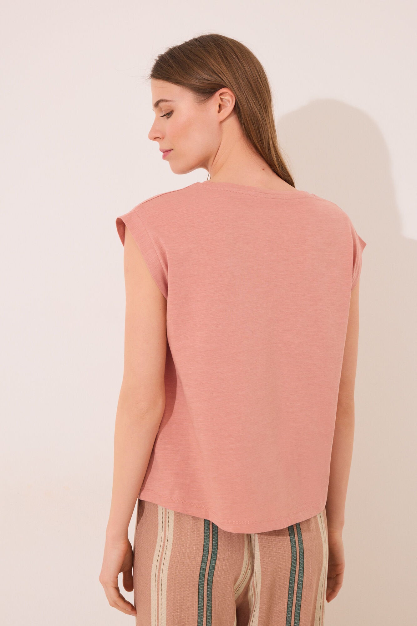 Women Secret_Orange Sleeve T-Shirt_3279708_65_05