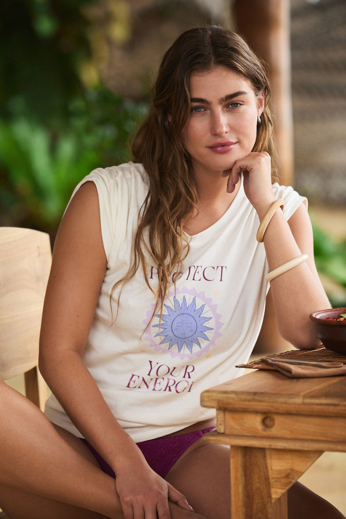 Ivory Cotton Short Sleeve Sleeved T-Shirt