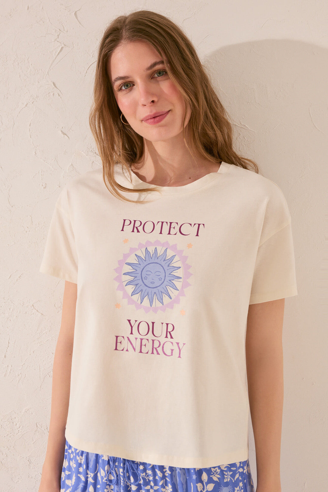 Women Secret_Ivory Cotton Short Sleeve Sleeved T-Shirt_3279711_96_01
