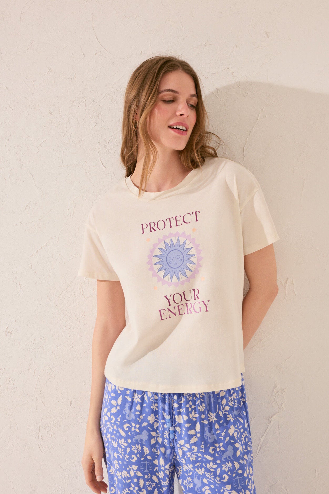 Women Secret_Ivory Cotton Short Sleeve Sleeved T-Shirt_3279711_96_03