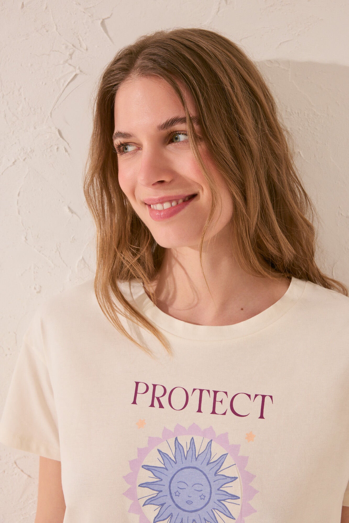 Women Secret_Ivory Cotton Short Sleeve Sleeved T-Shirt_3279711_96_04