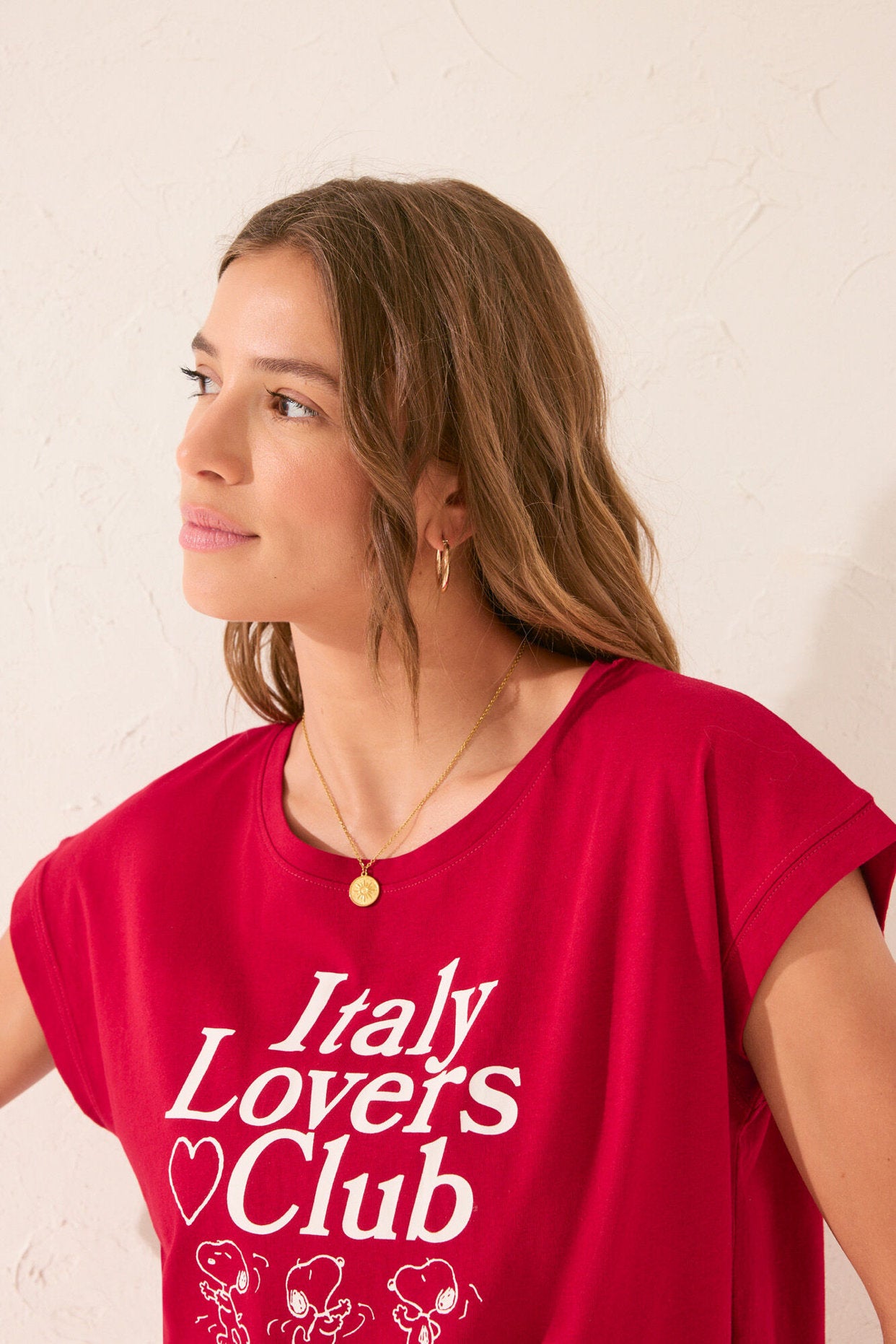 Women Secret_100% Cotton Red Snoopy Short Sleeve T-Shirt_3279712_60_02