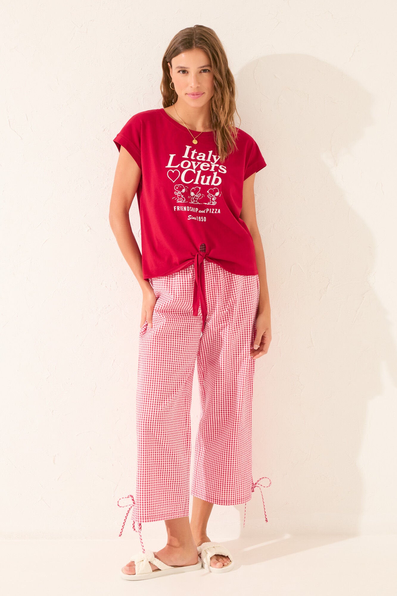 Women Secret_100% Cotton Red Snoopy Short Sleeve T-Shirt_3279712_60_03