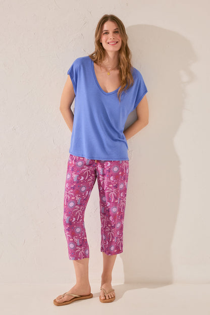 Women Secret_Light Blue Viscose Short Sleeve T-Shirt_3279718_18_03