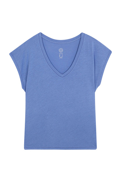 Women Secret_Light Blue Viscose Short Sleeve T-Shirt_3279718_18_05