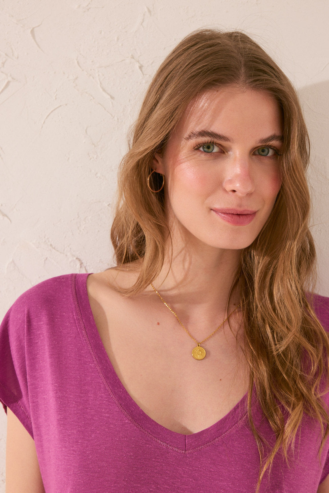 Women Secret_Purple/Lilac Viscose Short Sleeve T-Shirt_3279719_77_02