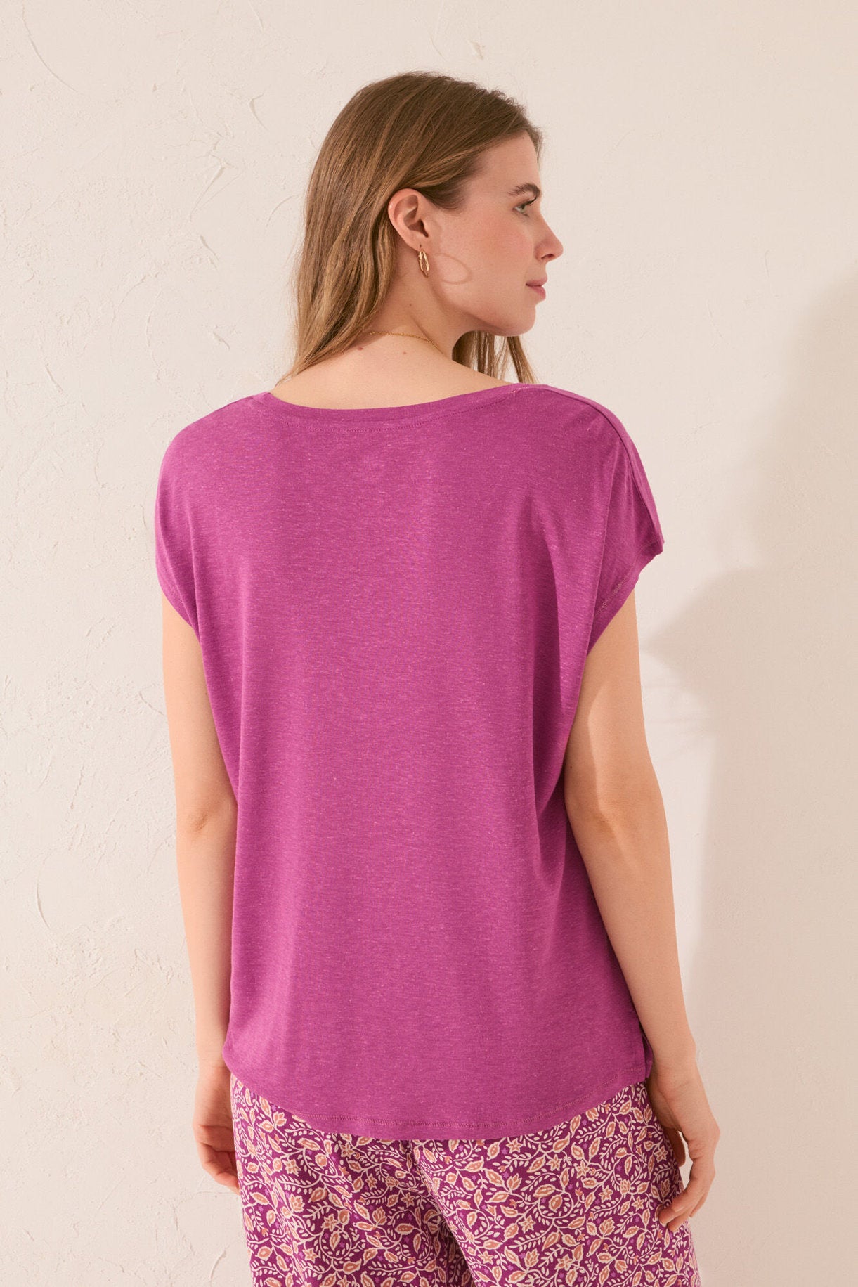 Women Secret_Purple/Lilac Viscose Short Sleeve T-Shirt_3279719_77_04